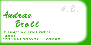 andras broll business card